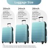 YONWAY Hardside Luggage Sets, 3 Piece Gradient Color Expandable Suitcase, with Spinner Wheels and TSA Lock, Lightweight 20" 24" 28" - 3 of 4