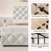 Full Queen King Size Bed Frame with 4 Storage Drawers and Adjustable Faux Leather Headboard, Diamond Stitched Button Tufted, No Box Spring Needed - 4 of 4