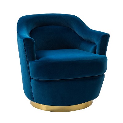Cornelius Swivel barrel Chair with Metal Base | ARTFUL LIVING DESIGN