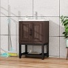 KTMBDW 24" Bathroom Vanity with Sink Combo Set and Hot and Cold Faucet , Freestanding Bathroom Cabinet with 2 Doors and Open Shelf for Bathroom - 2 of 4