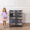 ECR4Kids 20-Compartment Mobile Storage Tower with Cubby Bins with Lids, 5x4, Grey Wash - 4 of 4