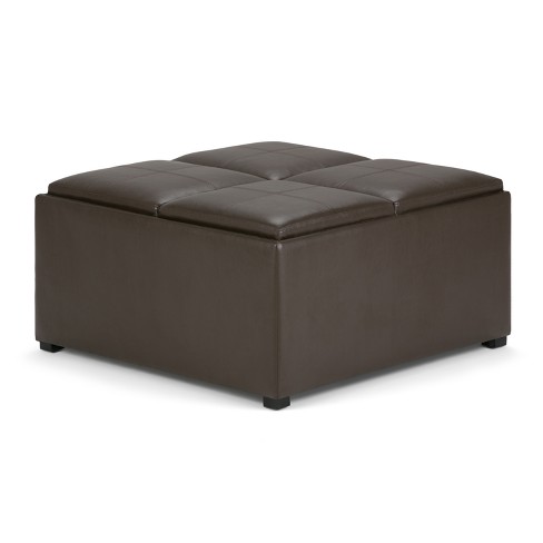 Wyndenhall elliot 36 inch wide traditional square table deals ottoman