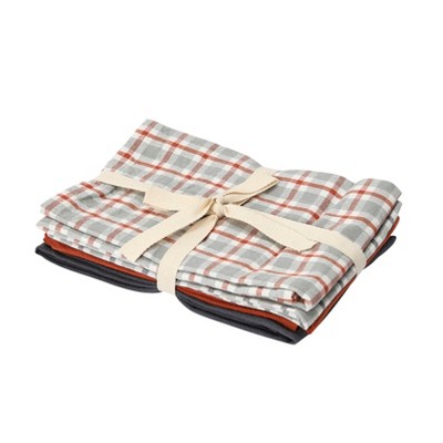 Storied Home Cotton Tea Towels, Set of 4 Colors