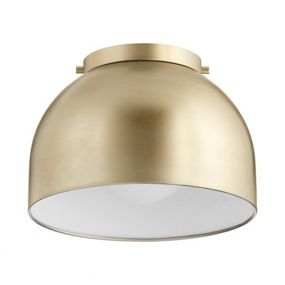 Quorum Lighting Dome 1 - Light Flush Mount in  Aged Brass
