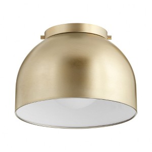 Quorum Lighting Dome 1 - Light Flush Mount in  Aged Brass - 1 of 1
