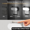 DORESshop 1-Watt Plug-in Horizontal Integrated LED Night Light with Light Sensor, Adjustable Brightness, White 5000K, 2-Pack - 4 of 4