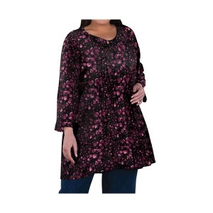Women's Aurora Pleated Tunic - Plus - On The Plus Side - 1 of 4