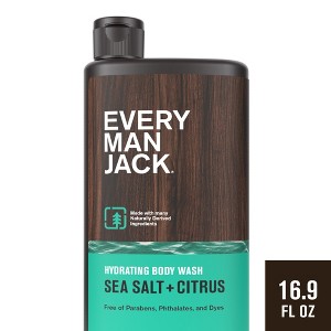 Every Man Jack Sea Salt + Citrus Hydrating Men's Body Wash - 16.9 fl oz - 1 of 4