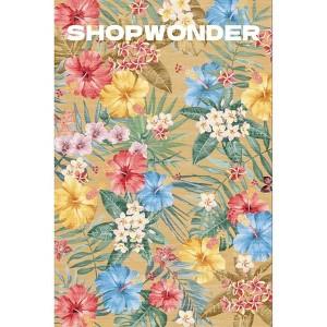 Bedroom Rug Washable Area Rug Non Slip Low Pile Boho Floral Carpet for Bedroom Brown 9 * 12ft(274 * 366cm) - 1 of 1