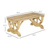 2-Person Garden Bench Outdoor Wagon Wheel Porch Bench for Backyard, Patio - 3 of 4