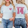 Simply Sage Market Women's February Fourteenth Front And Back Design Short Sleeve Graphic Tee - 2 of 4