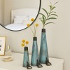 Decorative Metal Flower Vases with Removable Lid - Unique Home Decor for Bedroom, Office Decor, or Table Decor - Set of 3,  23", Green - 3 of 4