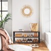 2-in-1 Storage Bench & 3-Tier Shoe Rack - Metal Mesh Shelf Organizer with Seat, Space-Saving for Entryways & Hallways - 4 of 4
