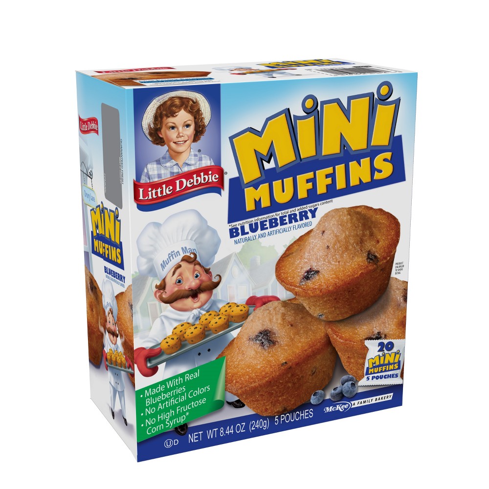 UPC 024300044427 product image for Little Debbie Blueberry Mini Muffin Pouches - 8.44oz/5ct | upcitemdb.com