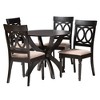 Baxton Studio Velia Modern Fabric Wood Dining Set - 2 of 4