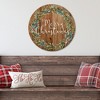 Cotton and Greens Wreath Circular Wood Dècor - 2 of 2