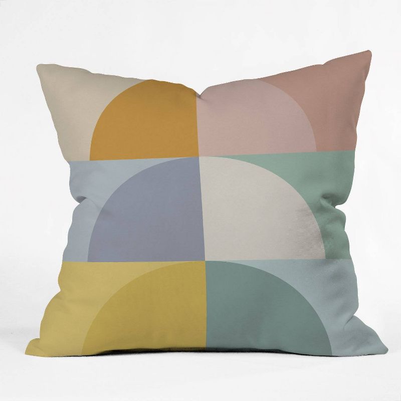 16&#34;x16&#34; Poems Geometric Color Block Throw Pillow - Deny Designs, 1 of 8