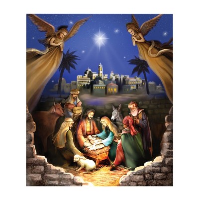 Collections Etc Nativity Scene Christmas Dishwasher Magnet brown