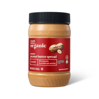 Organic No Stir Creamy Peanut Butter - 16oz - Good &#38; Gather&#8482;