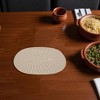 Unique Bargains Trivet Oval Rope Coaster Cotton Non-Woven Fabric 12.6"x8.66"x0.31" - 2 of 3