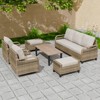 EAGLE PEAK Wicker Outdoor Patio Conversation Set - 2 of 4