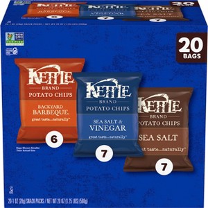 Kettle Potato Chips Variety Pack - Case of 4 - 20 bags/1 oz - 1 of 4