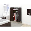 4 Door Wardrobe/armoire Espresso - Inval: Plywood Frame, Metal Hardware ...