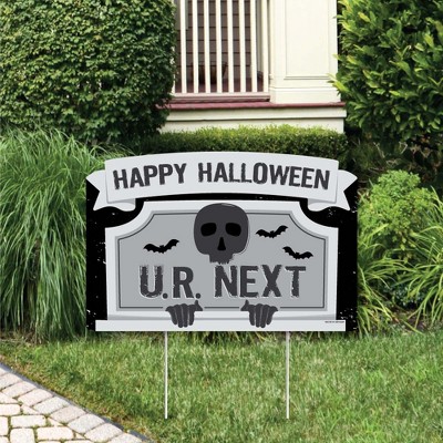 Big Dot of Happiness Graveyard Tombstones - Halloween Party Yard Sign Lawn Decorations - Happy Halloween Party Yardy Sign