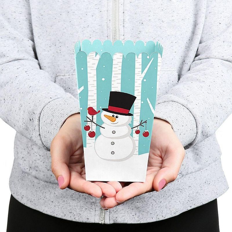 Big Dot of Happiness Let It Snow - Snowman - Holiday and Christmas Favor Popcorn Treat Boxes - Set of 12, 5 of 6