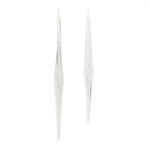 Clear Glass Icicle Drop Ornament (Set of 12) - 1 of 2