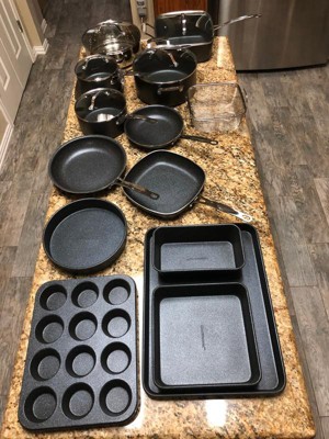 Granitestone Blue 15 Piece Nonstick Cookware And Bakeware Set : Target