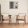 Gaoyangjiaju 21.25 Inch Solid Wood Rattan Accent Chair with Armrests - 4 of 4