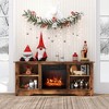 Tangkula 58" TV Stand w/18" Electric Fireplace Heater, Adjustable Shelves, Remote Control - 3 of 4