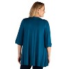 24seven Comfort Apparel Women's Plus Open Front Cardigan - 2 of 3