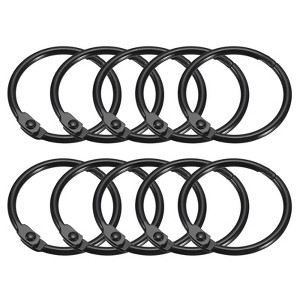 Unique Bargains Carbon Steel Loose Leaf Binder Snap Shower Curtain Rings 20 Pcs - 1 of 4