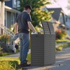 Gulches 230L (61.8 Gal) Outdoor Waste Bin - Double-Bucket Design, All-Weather Resistant, Large-Capacity Trash Can for Patio, Garden - 2 of 4