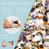 Wrapables Waterproof Transparent PET Stickers for Water Bottles, Laptop, Phones, Skateboards, Decals for Teens, 100pcs, Curious Cats - 2 of 4
