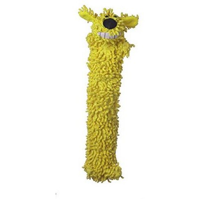 Multipet Loofa Floppy Plush Dog Toy in Yellow