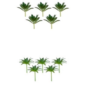 REGALWOVEN Realistic Artificial Air Plants - Faux Tillandsia Bromeliad -  Flocked Soft PE for DIY Decor 10 Pack Aloe Vera Green/Green