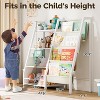 FONTOI Metal/Wood Kids Bookshelf, 3/4 Tier Toddler Bookshelf and Toy Storage Organizer for Kids Room, Bedroom, Living Room, Playroom and Nursery - 3 of 4