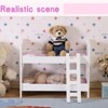 Angel Sar Doll Bunk Bed with Ladder, Wooden Play Bed for 18" Dolls, Pink & White Dollhouse Furniture with Easy Assembly - 2 of 4