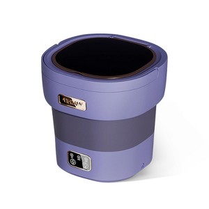 12L Portable Washing Machine, Foldable Mini Washer with with 4 Modes and Spin Basket Deep Cleaning Purple - 1 of 4