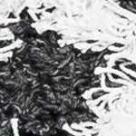 black, white