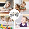 Height Adjustable Toddler Table and Chair Set for 4, Graffiti Desktop, Non-Slip Design, for Home Daycare Preschool for Ages 2-8 Natural 5 pcs - 4 of 4