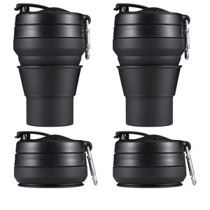 Itopfox 2-Pack Collapsible Coffee Cup, 20oz Silicone Folding Mug, Leak Proof BPA Free Portable for Hiking, Camping, Dishwasher & Microwave Safe - 1 of 4