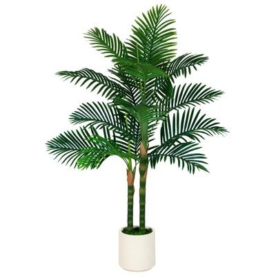 6FT Areca Palm Artificial Golden Cane Palm Tree Butterfly Palm Faux Plant with Pot Decor Tree for Home Office Indoor Outdoor