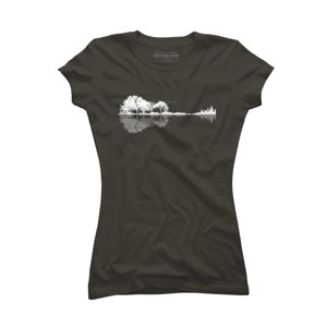 Junior's Design By Humans Nature Guitar By Maryedenoa T-Shirt - 1 of 3
