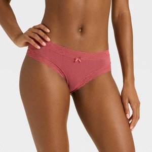 Women's Modal Blend Cheeky Underwear with Lace - Auden™ - 1 of 4