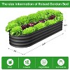 2Pcs Oval Raised Beds for Outdoor, Planter Raised Boxes with Open-Ended Base, Large Raised Planter Beds for Vegetables, Flowers - 2 of 4