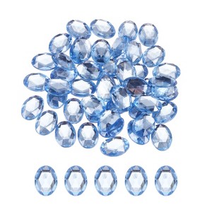 Unique Bargains Flat Back Artificial Rhinestones for Wedding DIY Crafts Party 50 Pcs - 1 of 4